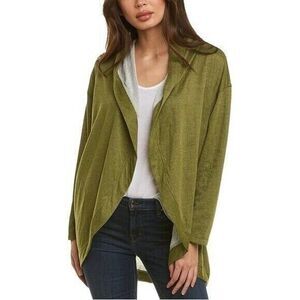 Max Studio Womens Draped Cardigan in Sage Green Open Front Size Small‎